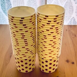 Disposable Ice Cream/Soup Cups with Rose Gold Polka-Dots, 45 Count
